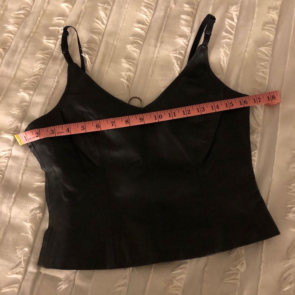Vintage Reformation x Lobi Leather Black Tank Top - Picture 5 of 8